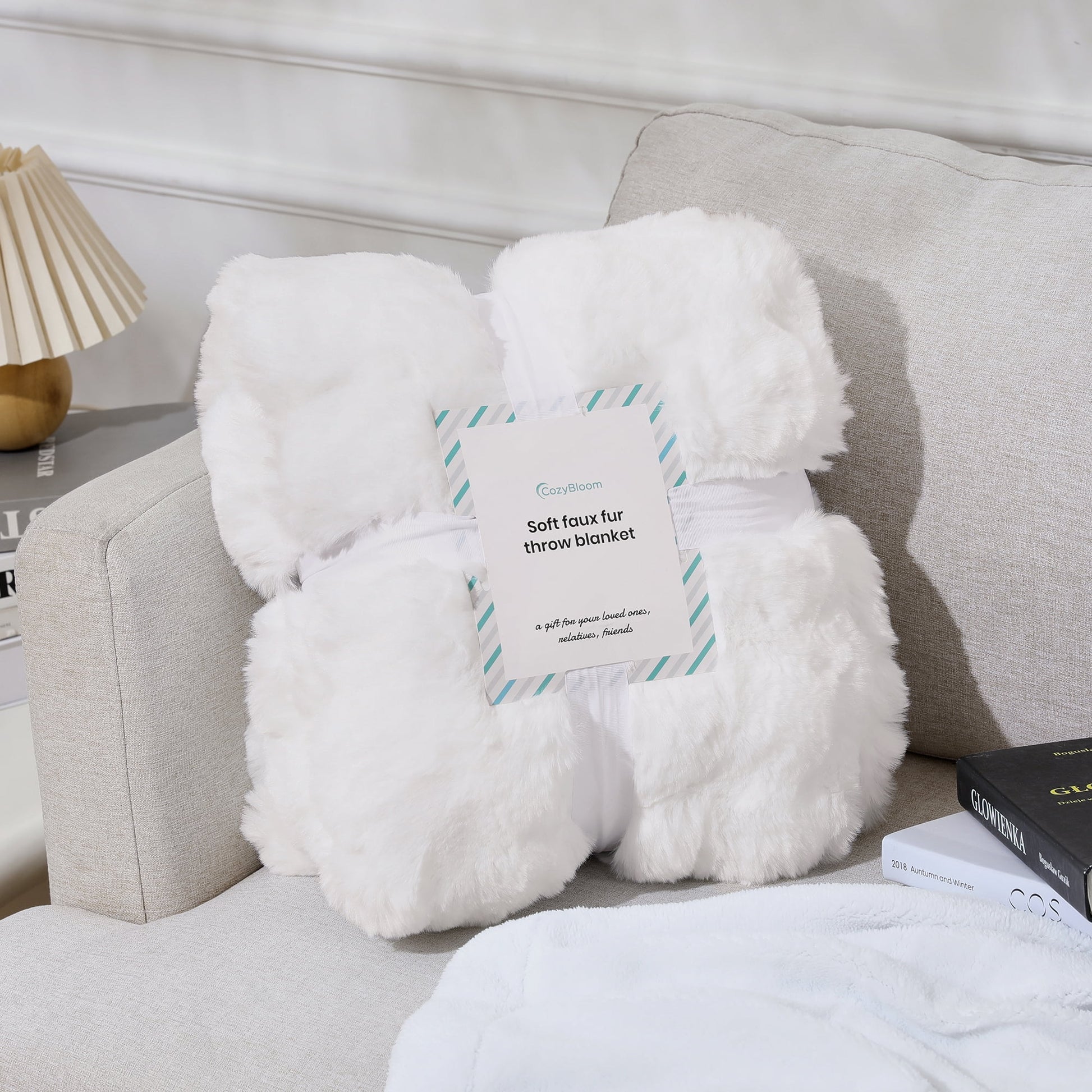 Throw Blanket for Couch Bed Fleece Flush Faux Fur Throw Blanket Back to School Room Decoration Gift 50" X 60"